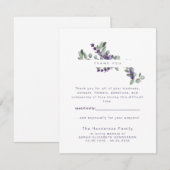 Eucalyptus lavendel begrafenis kleine dank u bedankkaart (Voorkant / Achterkant)