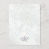 Eucalyptus & Lavendel Boeket Bruiloft Details Informatiekaartje (Achterkant)