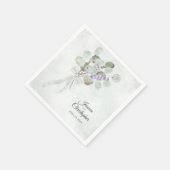 Eucalyptus & Lavendel Boeket Elegant Bruiloft Servet (Hoek)