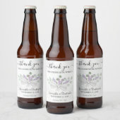Eucalyptus & Lavendel Bruiloft Bedankt Bier Etiket (Flessen)