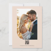 Eucalyptus, Lavendel & Champagne Blush Trouwfeest Kaart (Achterkant)