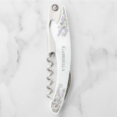 Eucalyptus & Lavendel Elegante bruidsmeisje naam Kurkentrekker (Voorkant)