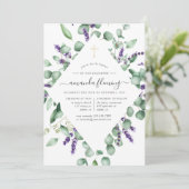 Eucalyptus Lavendel Groene Doop/Catholic Doop Kaart (Staand voorkant)