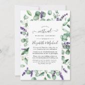 Eucalyptus Lavendel Groene Virtuele Trouwdag Kaart (Voorkant)