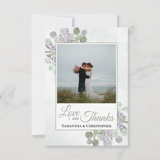 Eucalyptus Lavendel Liefde Bedankt Fotonotitie Huw (Voorkant)