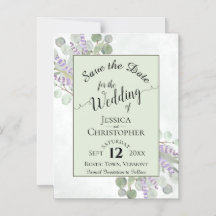 Eucalyptus & Lavendel Rustieke Salie Save the Date