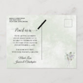 Eucalyptus & Lavendel Sage Bruiloft Save the Date Aankondigingskaart (Achterkant)