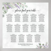 Eucalyptus Lavender 14 Tafel-weduwenkaart Poster (Voorkant)