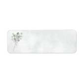 Eucalyptus & Lavender Blank Weduwkeeradres Etiket (Voorkant)