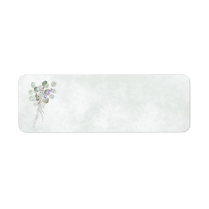Eucalyptus & Lavender Blank Weduwkeeradres Etiket