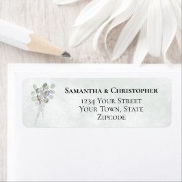 Eucalyptus & Lavender Boho Trouwretouradres Etiket