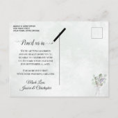 Eucalyptus & Lavender Boho Wedding Save the Date Aankondigingskaart (Achterkant)