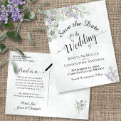 Eucalyptus & Lavender Boho Wedding Save the Date Aankondigingskaart