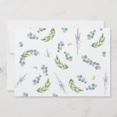 Eucalyptus Lavender Botanische Birthday Party Kaart (Achterkant)