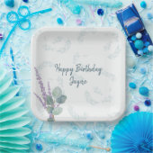 Eucalyptus Lavender Botanische Birthday Party Papieren Bordje (Feest)