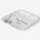 Eucalyptus Lavender Botanische Birthday Party Papieren Bordje (Gebogen)