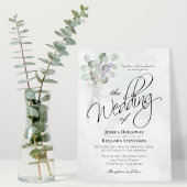 Eucalyptus & Lavender Bouquet Rustic Boho Wedding Kaart