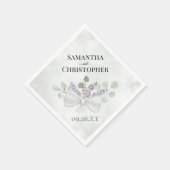 Eucalyptus & Lavender Bouquet Rustic Boho Wedding Servet (Hoek)