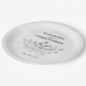 Eucalyptus & Lavender Bouquet Waterverf Weddenscha Papieren Bordje (Gekanteld)