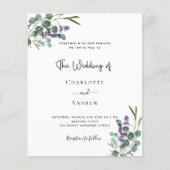 Eucalyptus lavender bruiloft flyer (Voorkant)