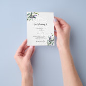 Eucalyptus lavender bruiloft flyer (Hand)
