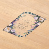 Eucalyptus, Lavender & Champagne Blush Wedding Acryl Uitnodigingen (Laagn)