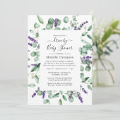 Eucalyptus Lavender Drive by Bridal or Baby shower Kaart (Staand voorkant)