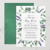 Eucalyptus Lavender Drive by Bridal or Baby shower Kaart (Voorkant / Achterkant)