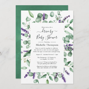 Eucalyptus Lavender Drive by Bridal or Baby shower Kaart