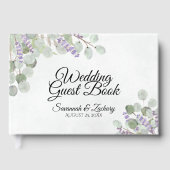 Eucalyptus & Lavender Elegant Boho Chic Wedding Gastenboek (Voorkant)