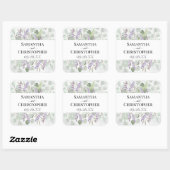 Eucalyptus & Lavender Elegant Waterverf Wedding Vierkante Sticker (Vel)