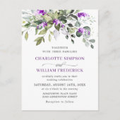 Eucalyptus Lavender Floral Wedding Kaart (Voorkant)