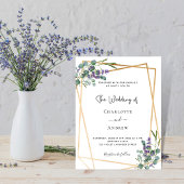 Eucalyptus lavender florale geometrische bruiloft kaart