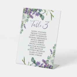 Eucalyptus Lavender Flowers Seat Chart Pedesta Reclamebord Met Voetstuk