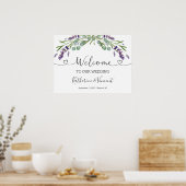 Eucalyptus Lavender Flowers Weddenschap Poster (Keuken)