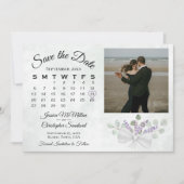 Eucalyptus & Lavender Foto en agenda bruiloft Save The Date (Voorkant)