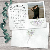 Eucalyptus & Lavender Foto en agenda bruiloft Save The Date