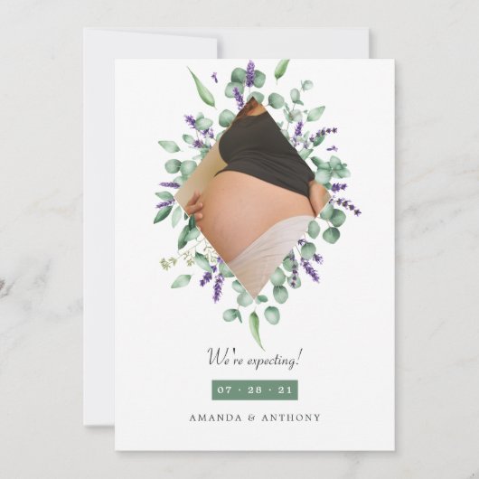 Eucalyptus Lavender Fotoaankondiging Aankondiging (Voorkant)