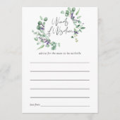 Eucalyptus Lavender Greenery Baby shower Adviseur Advieskaart (Voorkant)