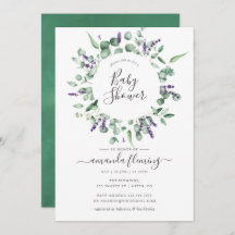 Eucalyptus Lavender Greenery Baby shower