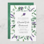 Eucalyptus Lavender Greenery Bridesmaids Luncheon Kaart (Voorkant / Achterkant)