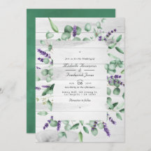 Eucalyptus Lavender Greenery QR Code RSVP Weddensc