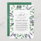 Eucalyptus Lavender Greenery Virtual Wedding Kaart (Voorkant / Achterkant)