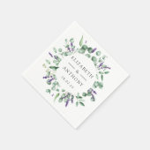 Eucalyptus Lavender Greenery Wedding Servet (Hoek)