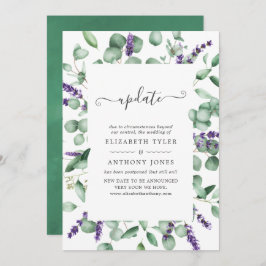 Eucalyptus Lavender Greenery Wedding Update Kaart