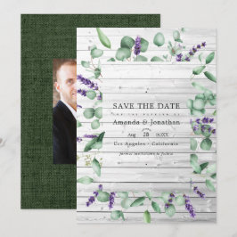 Eucalyptus Lavender Landelijke Schuur Huwelijk Save The Date