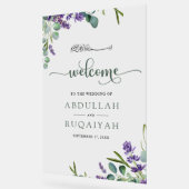 Eucalyptus Lavender Muslim Wedding Welcome Acryl Bord (Hoek)