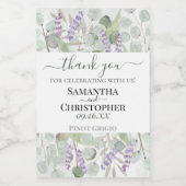 Eucalyptus Lavender Rustic Hartelijk dank voor het Wijn Etiket (Enkel label)