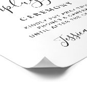 Eucalyptus Lavender Unplugged Wedding Ceremony Poster (Hoek)