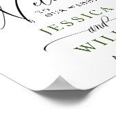 Eucalyptus Lavender Weddenschap Welkom Poster (Hoek)